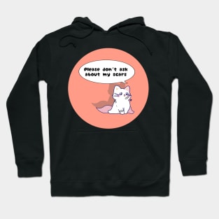 Scars disability awareness cute cat Hoodie